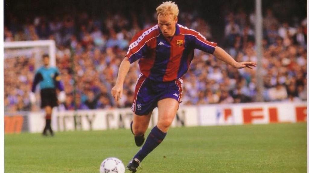 Koeman, en un partido con el Barça