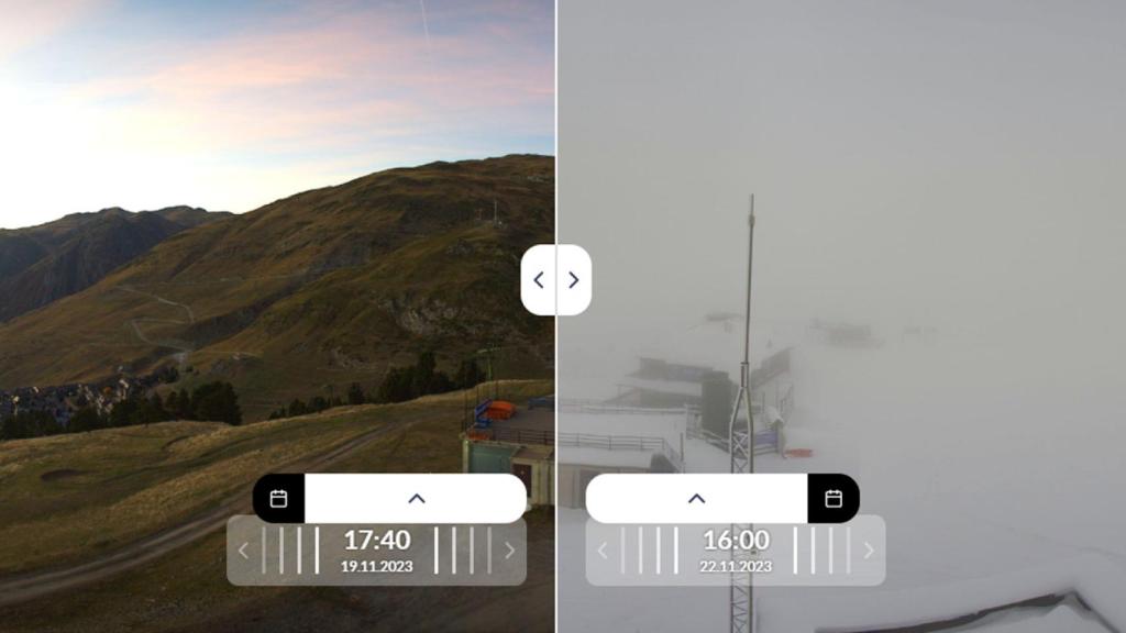 Baqueira-Beret, antes y después de la gran nevada