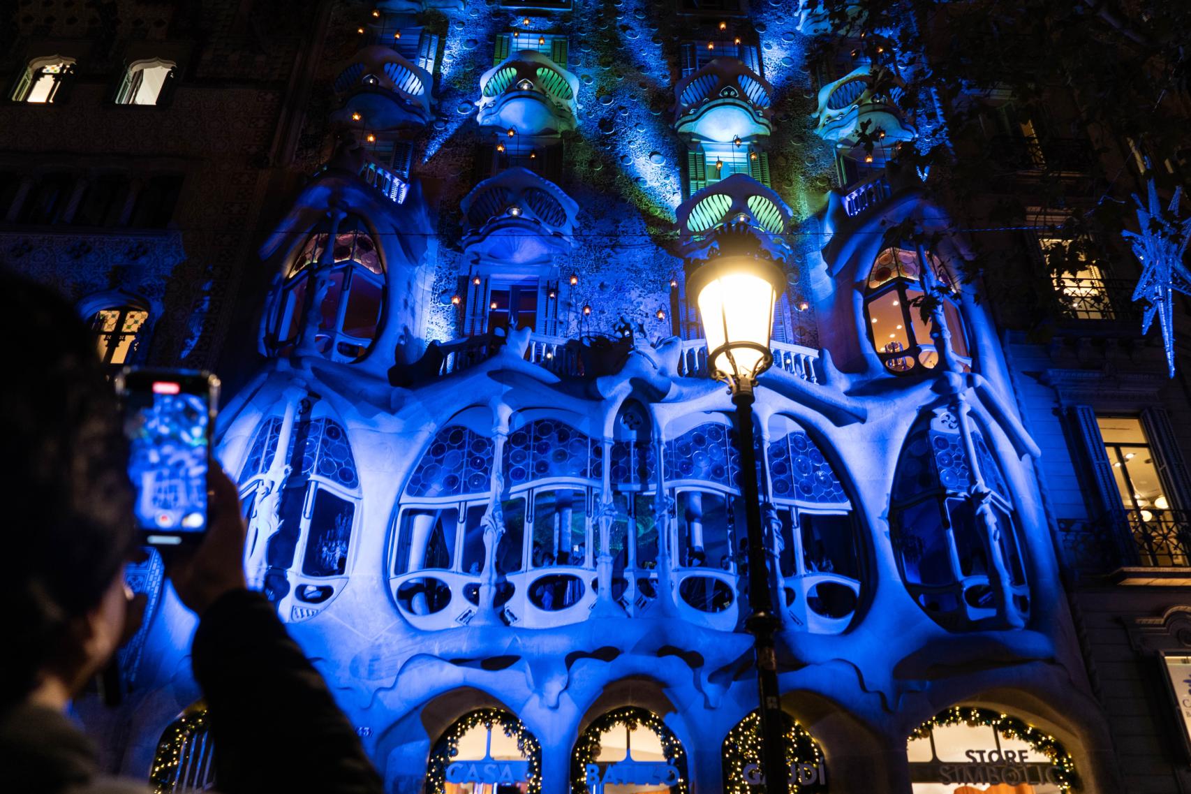 Espectacle de llums a la Casa Batlló