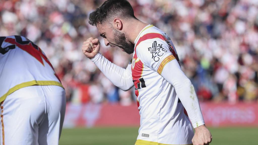 El futbolista Unai López tras marcar su gol al Barça