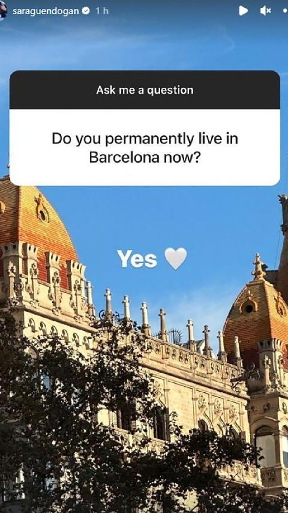 La respuesta de Sara Arfaoui a si vive habitualmente en Barcelona