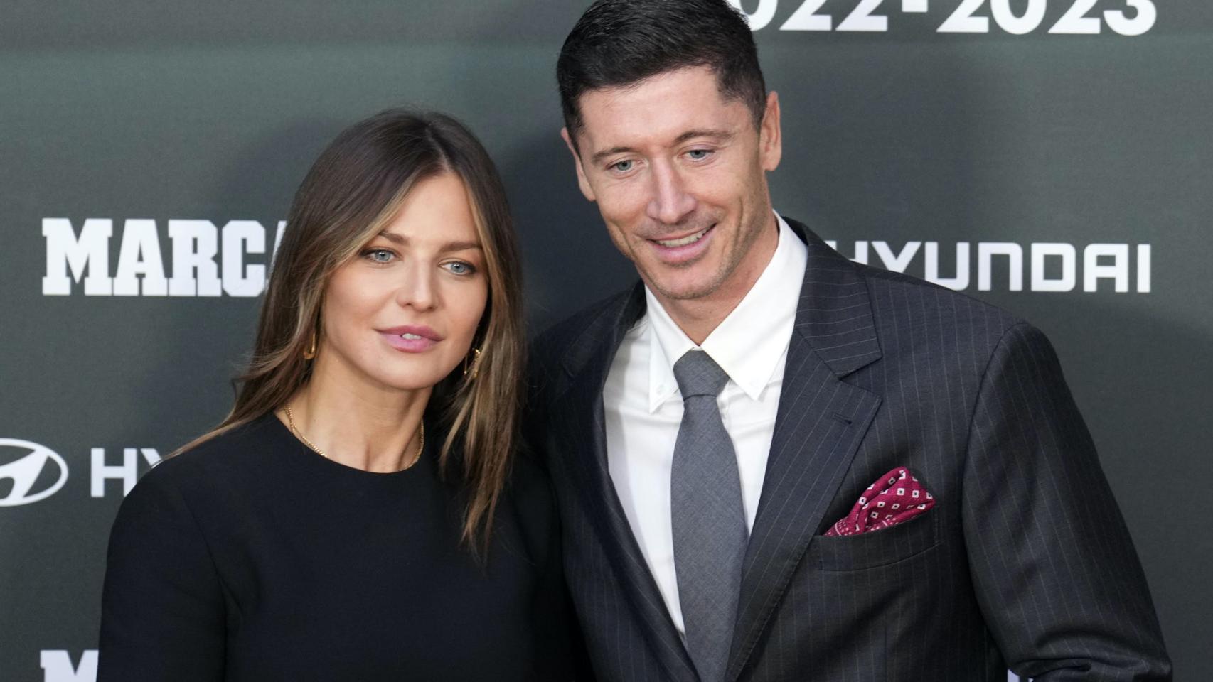 Robert Lewandowski y Anna Lewandowska, en la gala de los Premios Marca