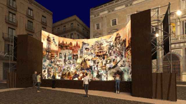 El pesebre de Barcelona en la plaza de Sant Jaume