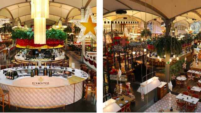 El Nacional, un restaurante emblemático en Barcelona que se ilumina por Navidad