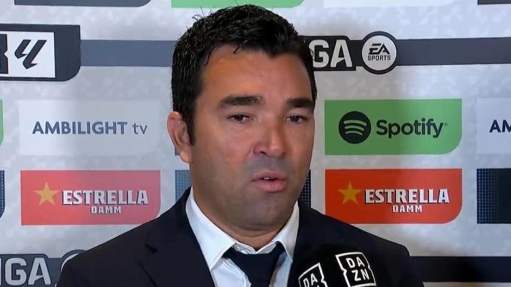 Deco, en una entrevista en zona mixta con DAZN