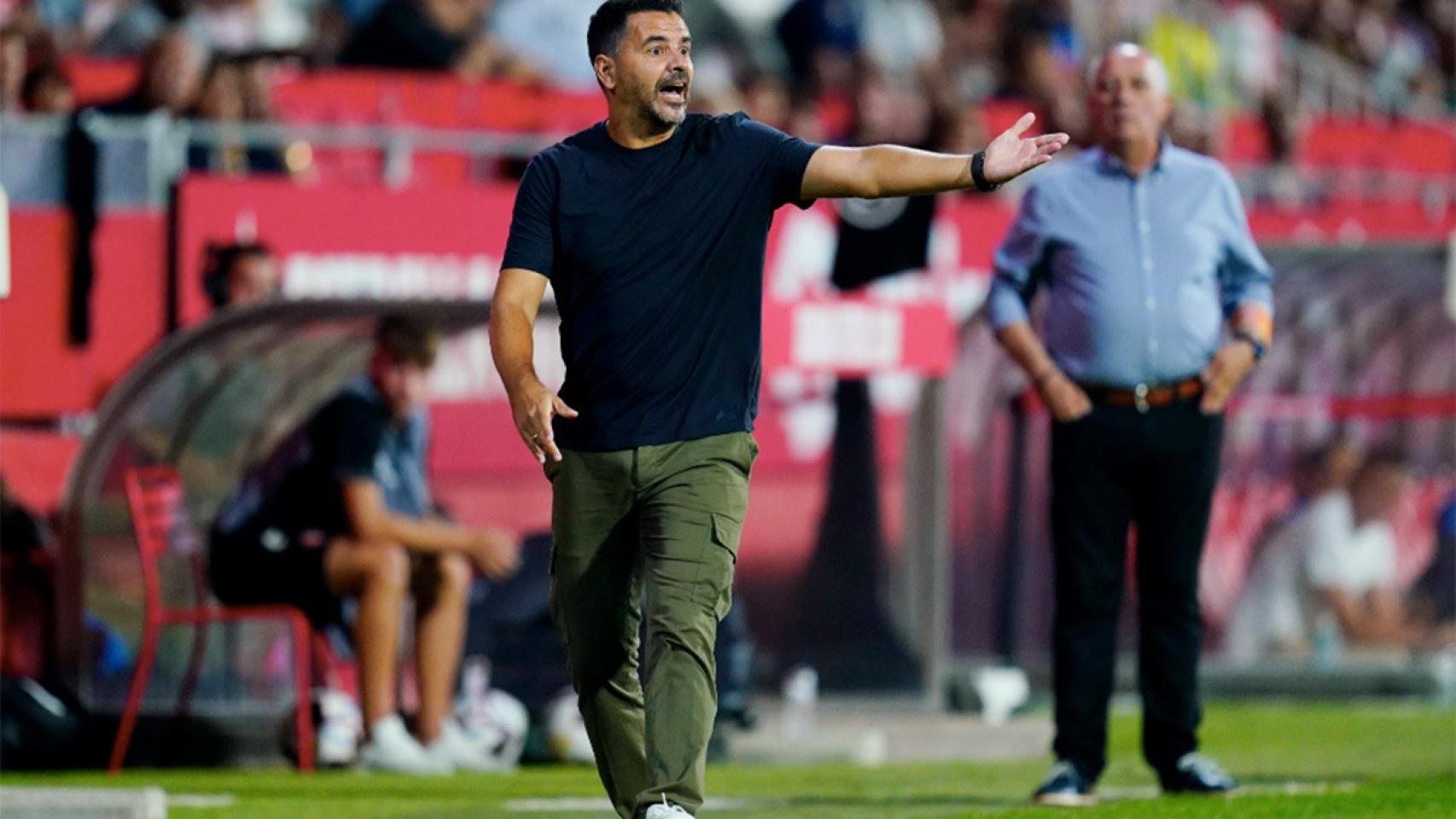 Míchel, durante un partido del Girona esta temporada 2023-24