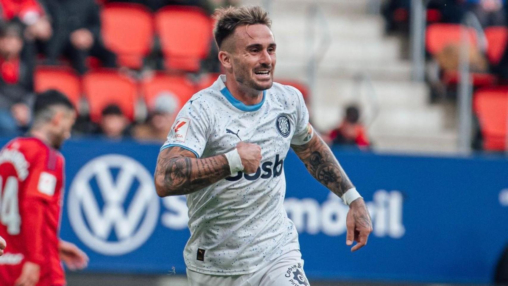 Aleix García festeja un gol anotado con el Girona en la actual temporada