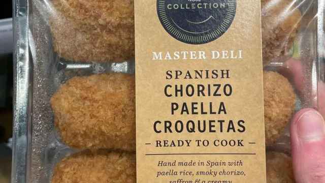 Imagen de las croquetas polémicas de chorizo y paella