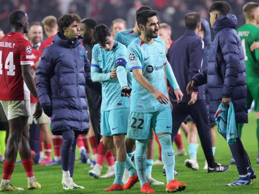 Los jugadores del Barça, decepcionados tras la derrota en Ambers