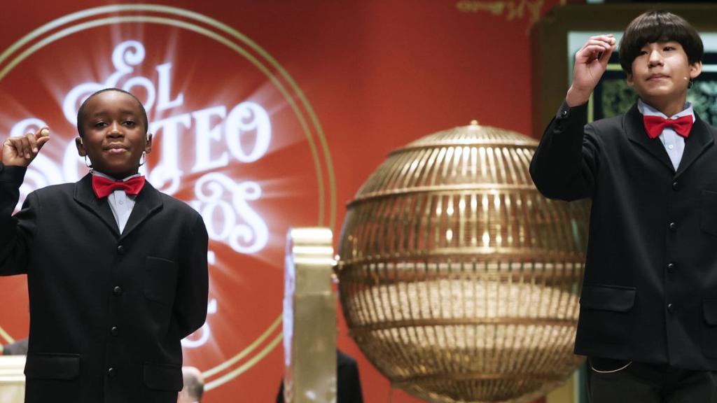 Niños de San Ildefonso en el sorteo de la Lotería de Navidad