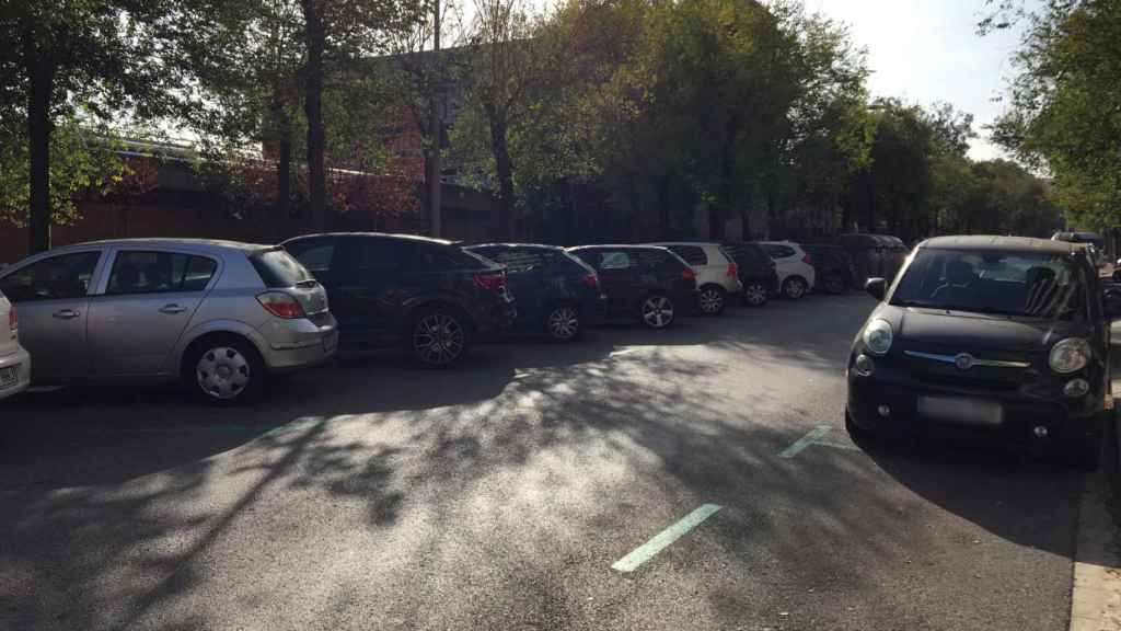 Vehículos estacionados en plazas de área verde