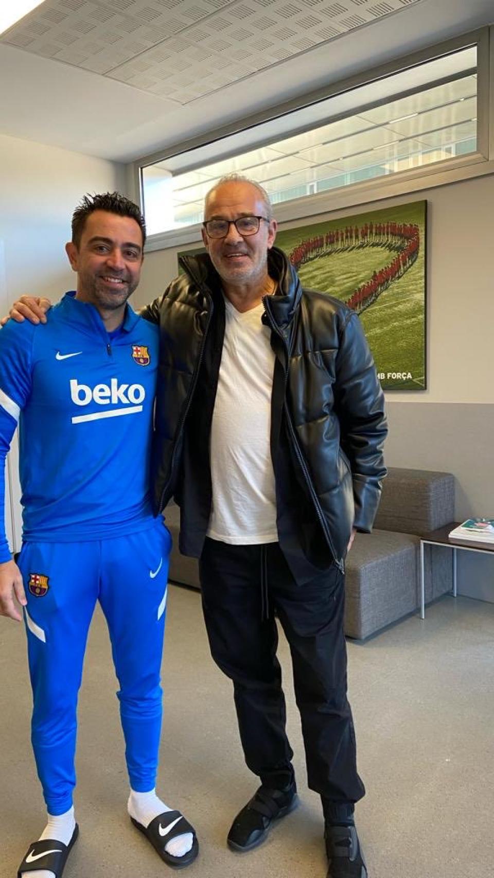 Julio Alberto, junto a Xavi Hernández hace un par de años