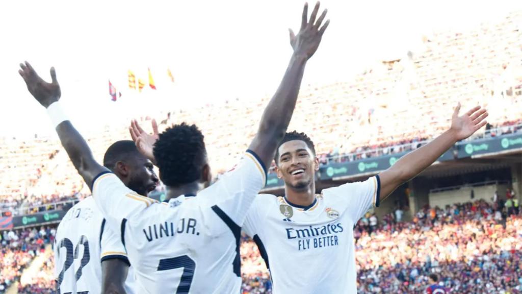 Jude Bellingham, celebrando un gol marcado con el Real Madrid