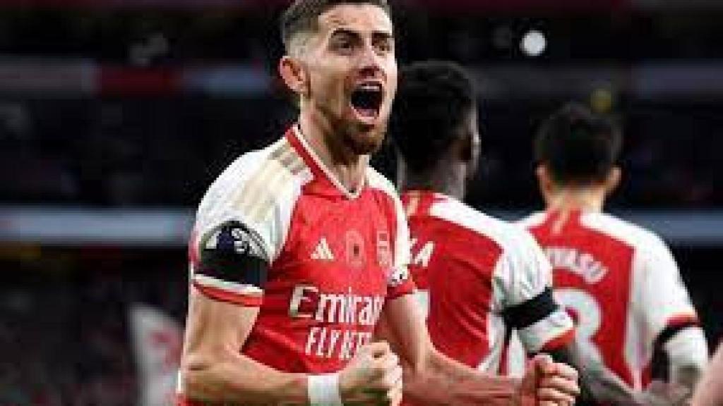Jorginho celebra un gol con el Arsenal