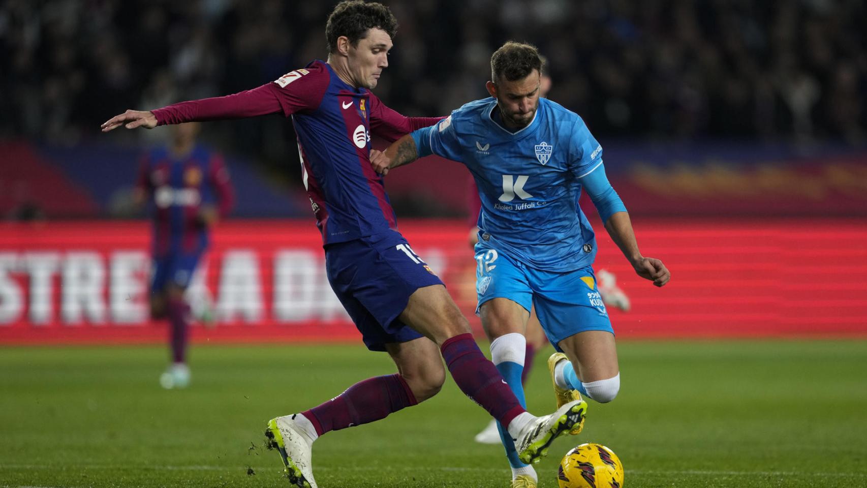 Andreas Christensen, durante el Barça-Almería