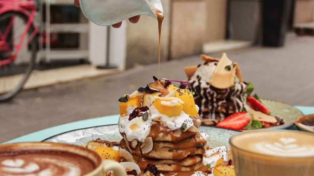 ‘Pancakes’ amb cafè, típic esmorzar d'un ‘brunch’