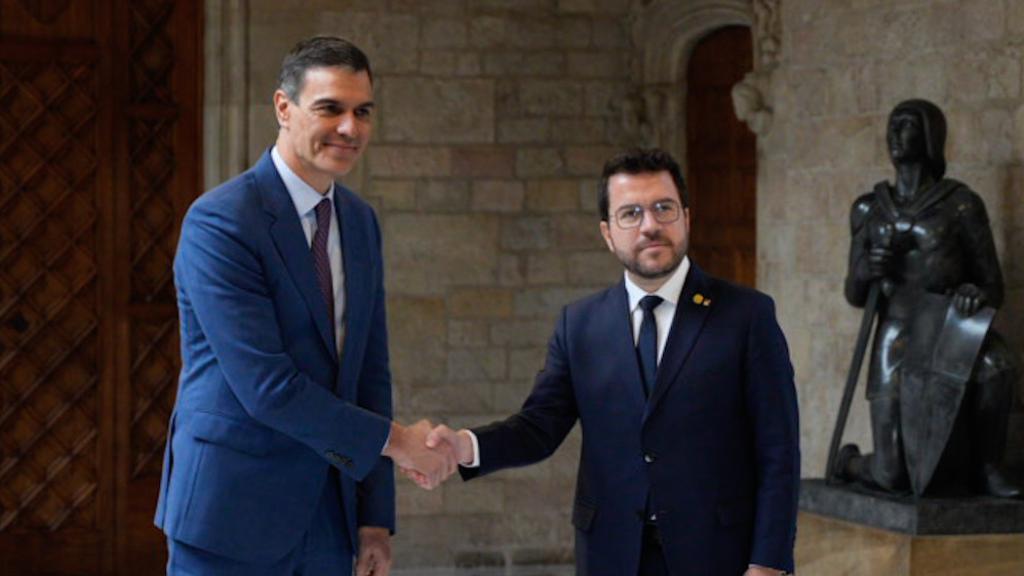 Reunión Pedro Sánchez y Pere Aragonès