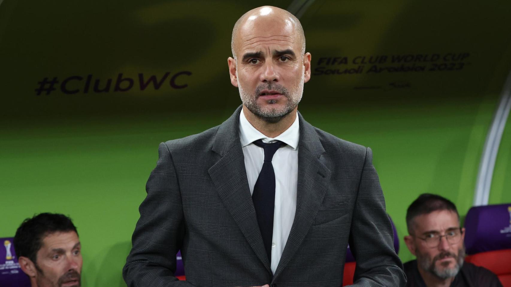Pep Guardiola, durante el partido contra el Fluminense