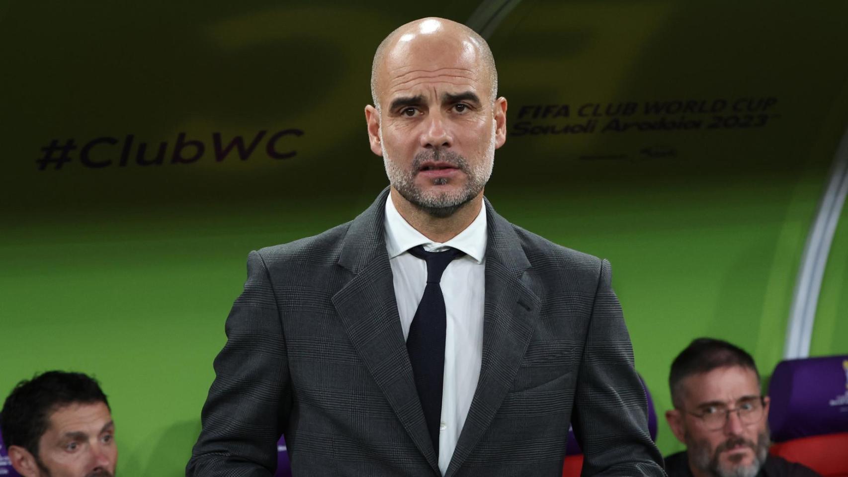 Pep Guardiola, durante el partido contra el Fluminense