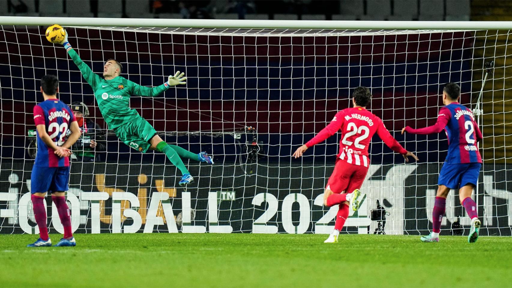 El paradón de Iñaki Peña contra el Atlético de Madrid