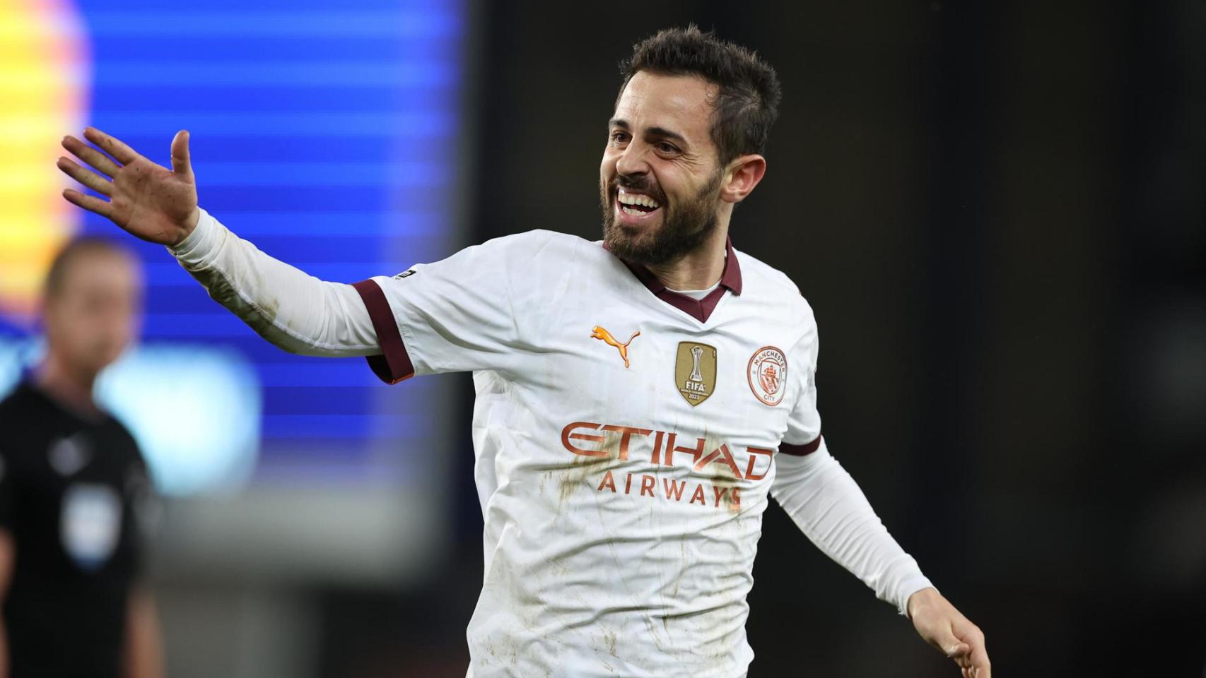 Bernardo Silva, durante un partido con el Manchester City