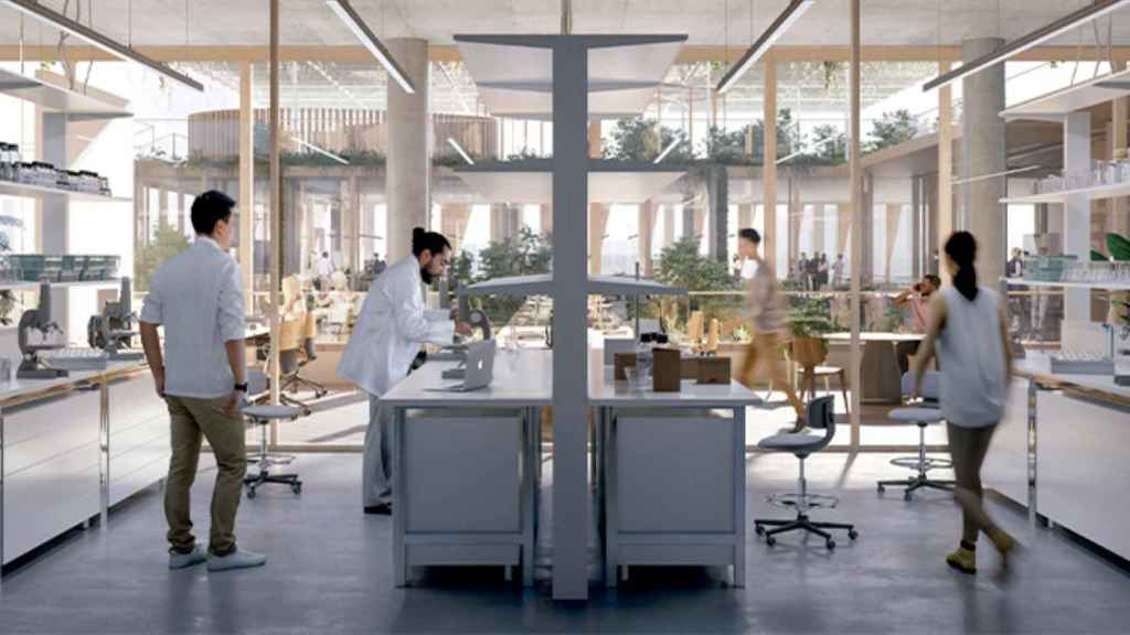 Interior del Mercat del Peix en un futur