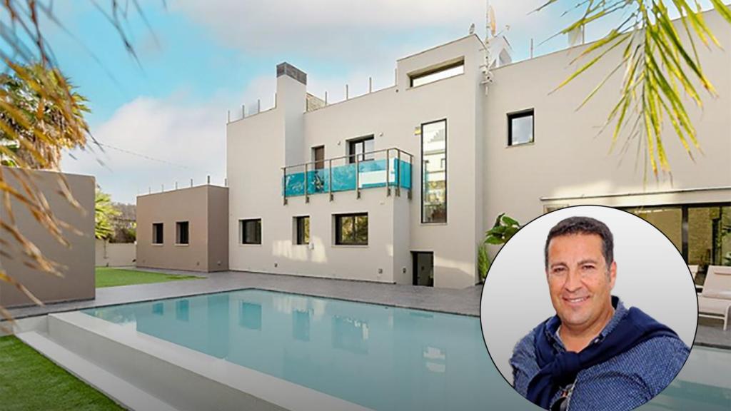 La mansió del fundador de Café del Mar, Nacho Soler (cercle), a Sitges