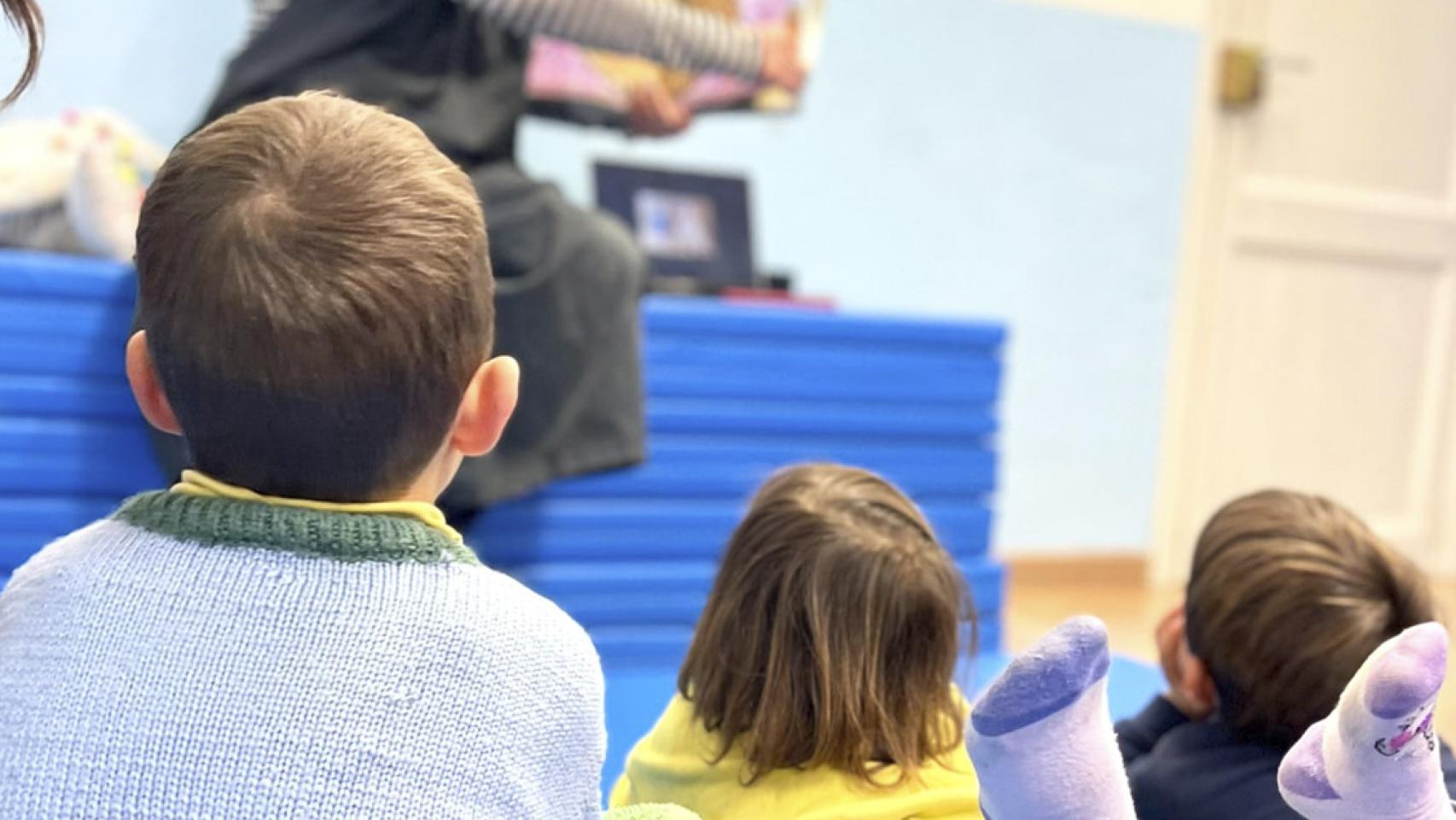 Alumnos de la Scuota Italiana, en una clase