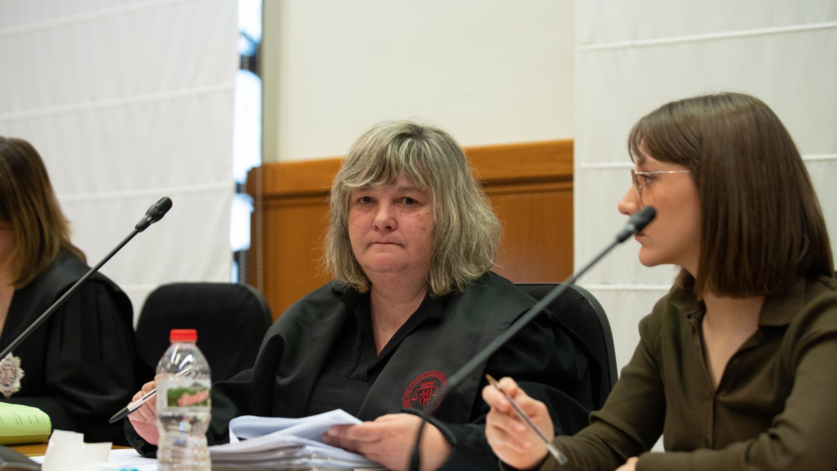 La abogada de la acusación particular Ester García López durante la vista de apelación por el recurso a la prisión provisional del futbolista Dani Alves