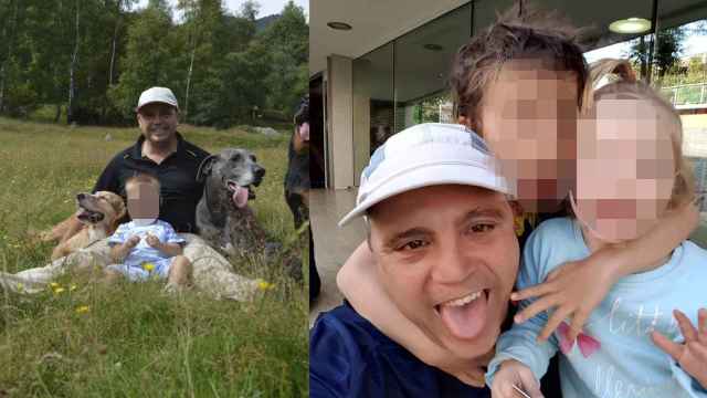 El fallecido Paco con sus dos hijos, Xavi y Noa, también muertos