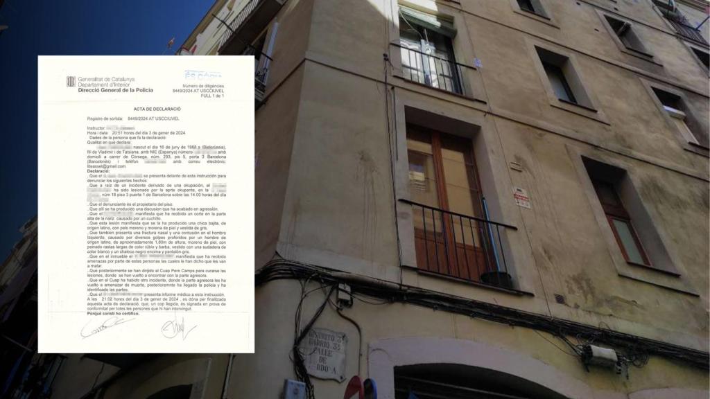 El bloque donde ocurrieron los hechos, y la denuncia