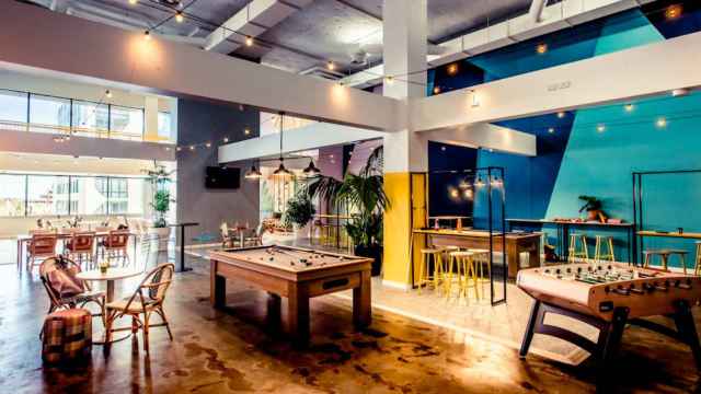 Zona común de un espacio de coliving en Barcelona