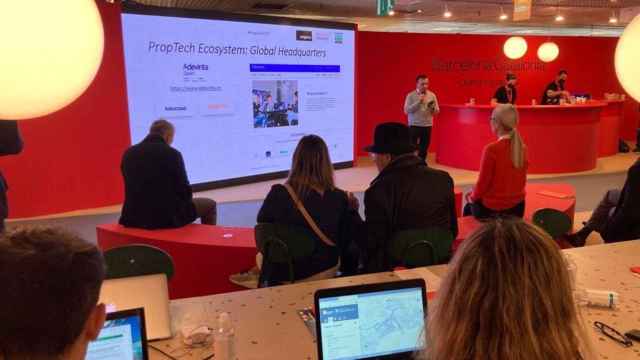 Conferencia en un estand de 'Barcelona Catalonia'