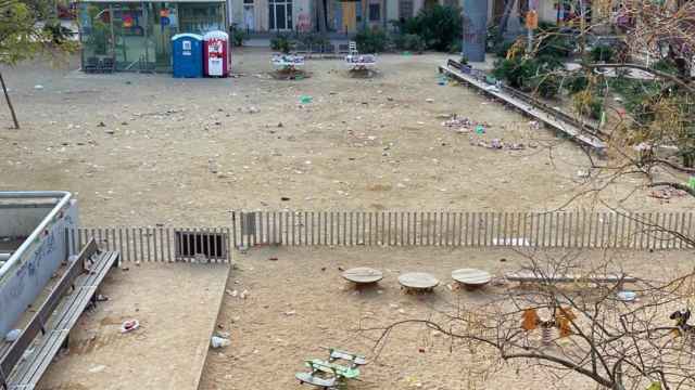 Plaza de Joanic a primera hora de la mañana