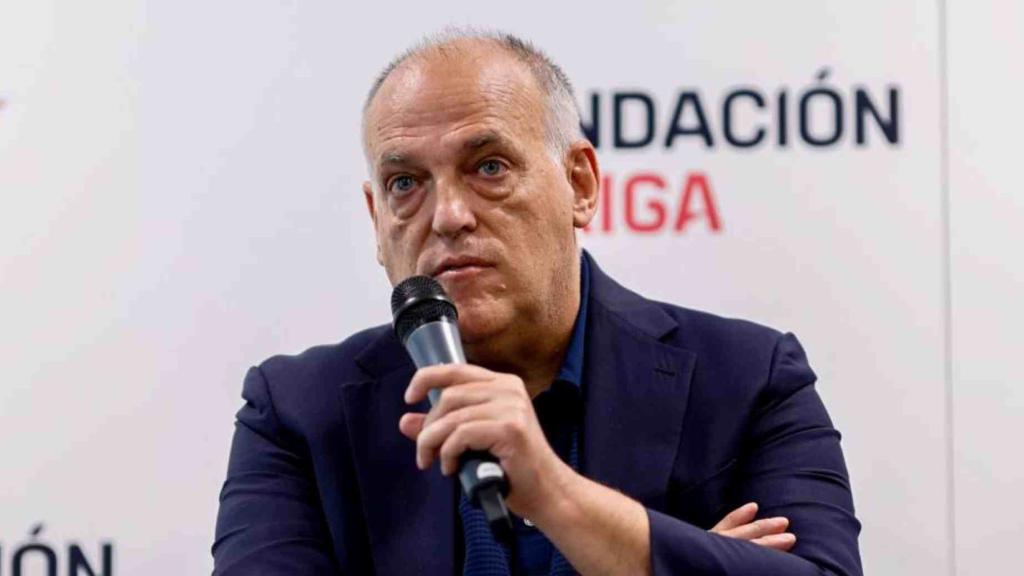 Javier Tebas, presidente de la Liga, en un acto oficial