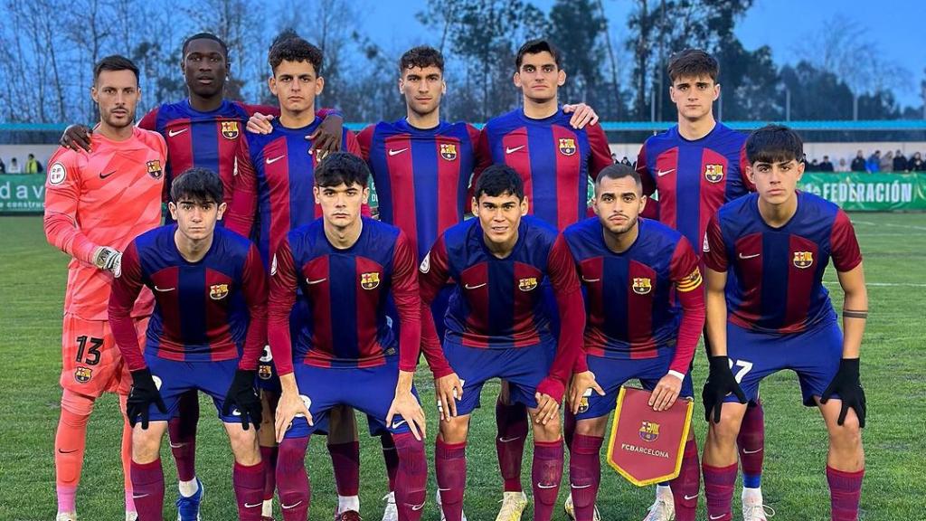 El once del Barça B en su visita al Arenteiro de Orense