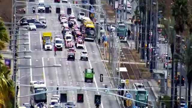 Captura de pantalla de las cámaras de  tráfico en Barcelona