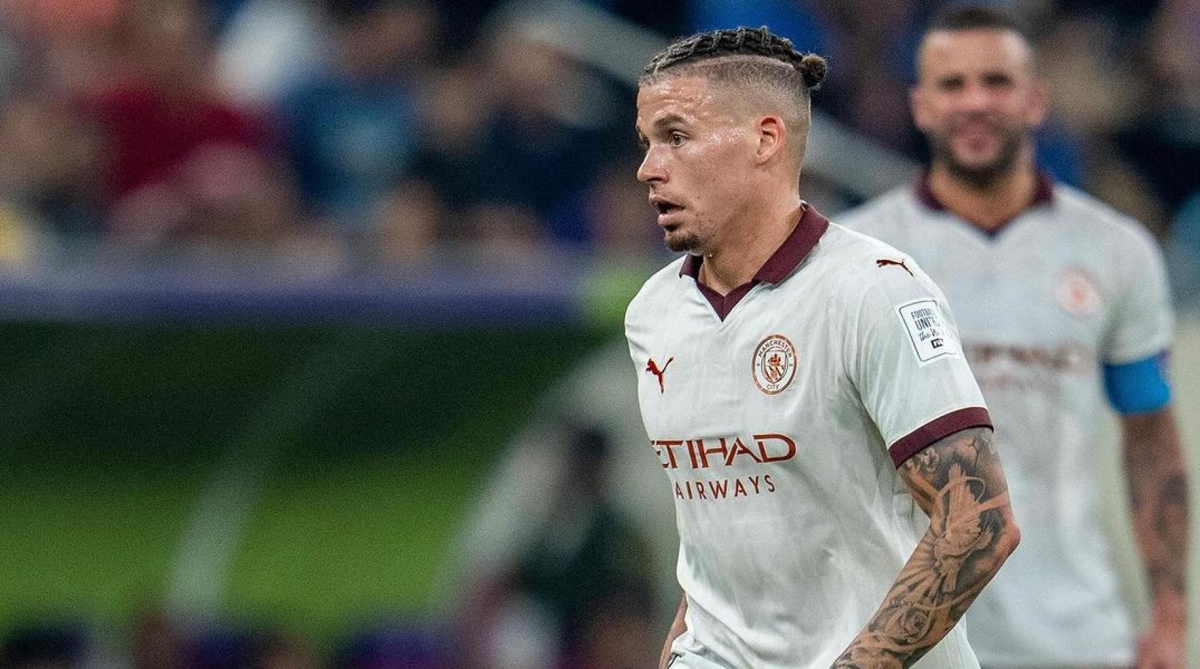 Kalvin Phillips, en un partido con el Manchester City