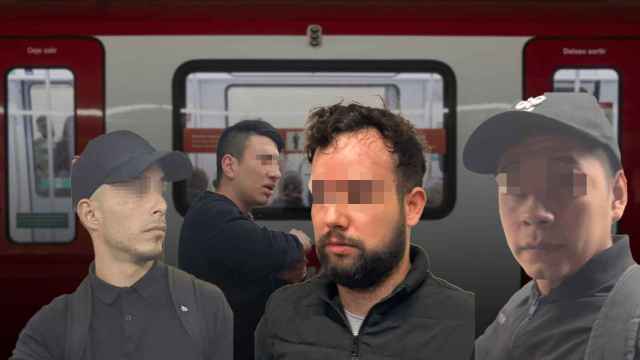 Fotomontaje de los carteristas chilenos y el metro de Barcelona