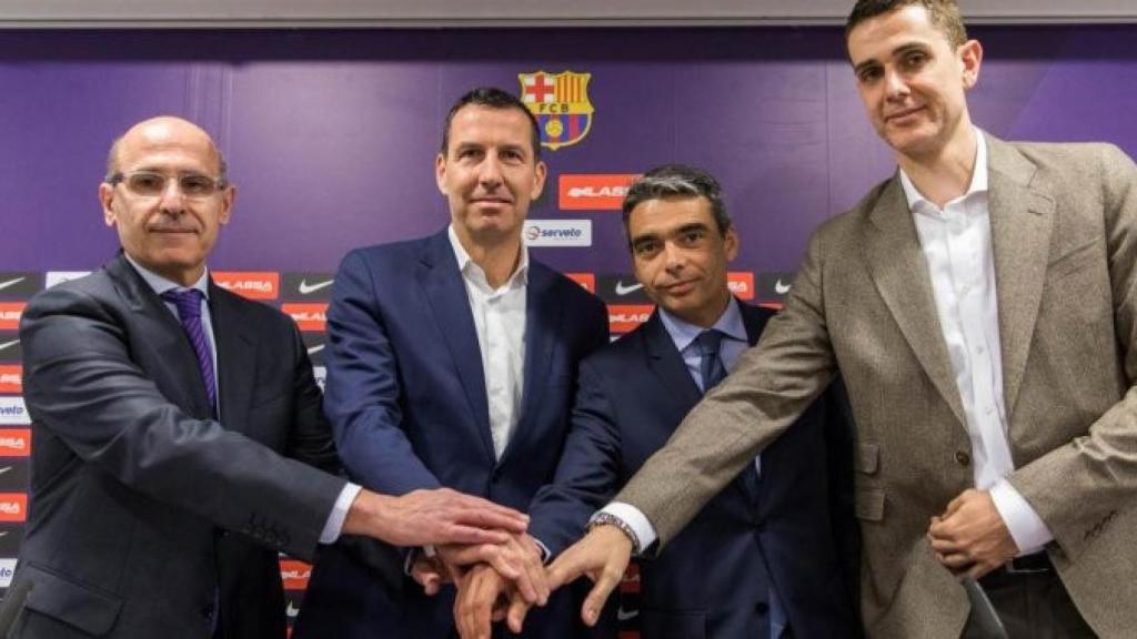 Nacho Rodríguez y Albert Soler, en el centro, en una imagen de archivo