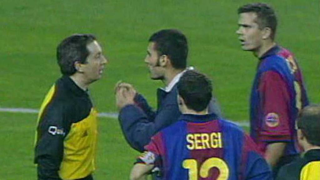 Los jugadores del Barça protestan a Losantos Omar