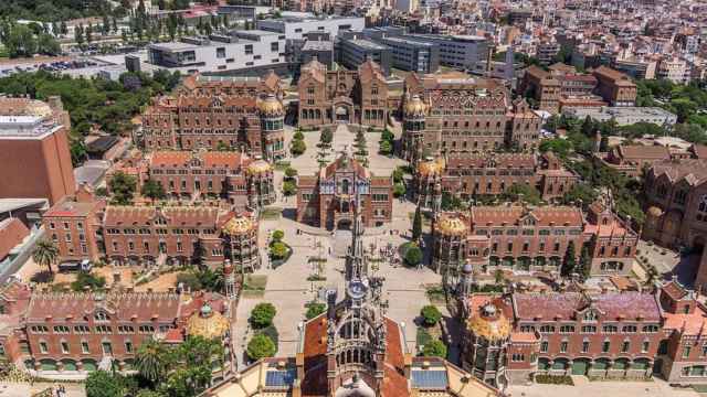 Imagen aérea del recinto modernista de Sant Pau