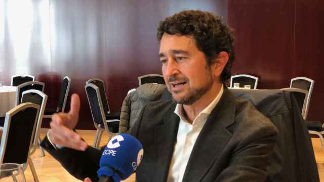 Damià Calvet, concejal de JxCat en Barcelona, durante la entrevista con la Cadena Cope