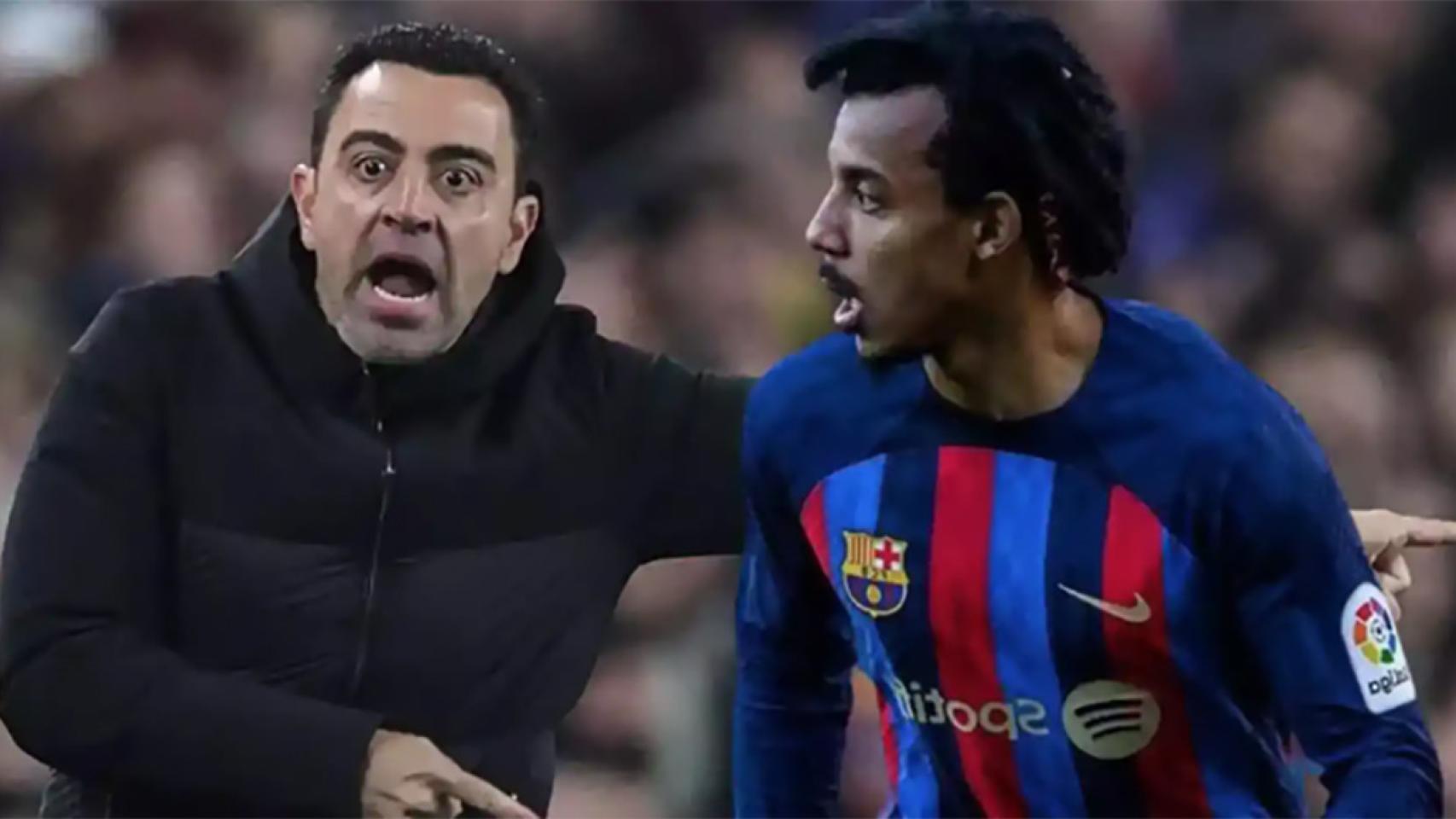 Jules Koundé, junto a Xavi en una imagen de archivo