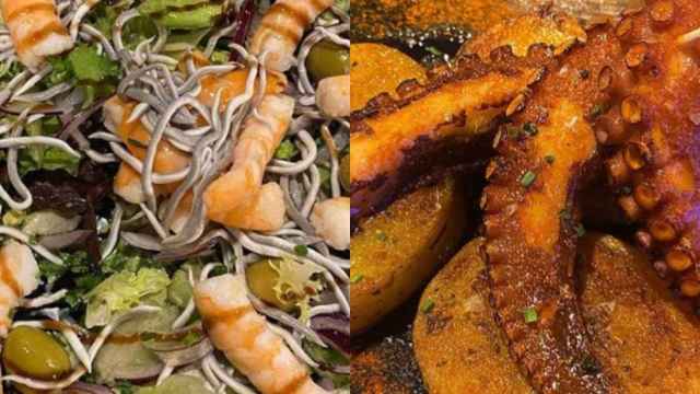 Dos platos del restaurante Cibum de Cornellà de Llobregat