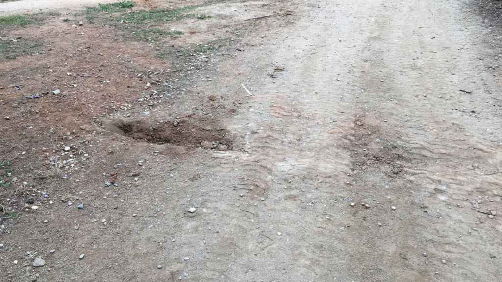 Camí afectat pel pas de vehicles