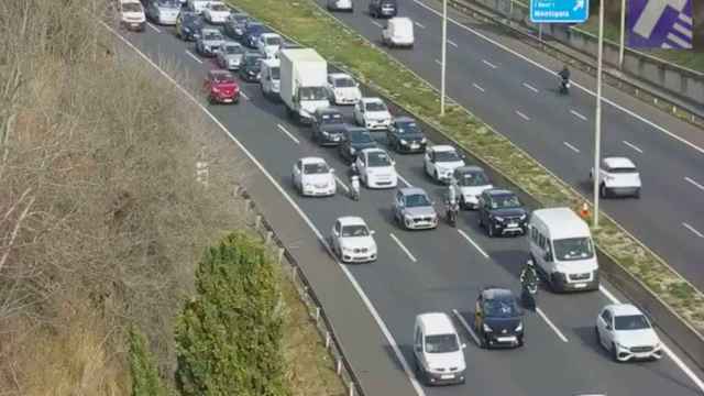 Accidente en la B-20 de Barcelona  a la altura de Santa Coloma de Gramenet