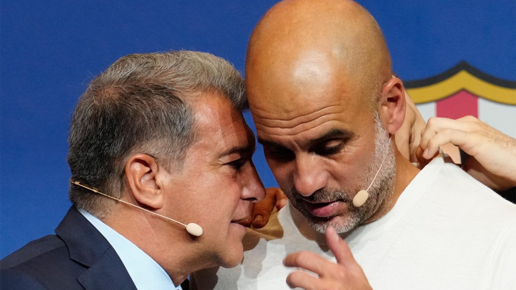Joan Laporta y Pep Guardiola, en una imagen de archivo