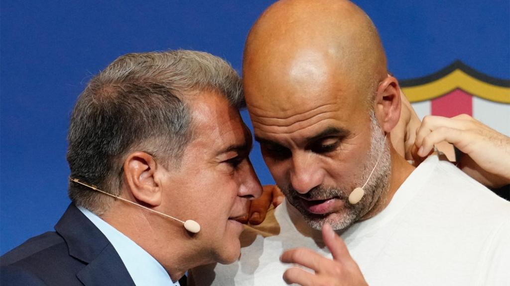 Joan Laporta y Pep Guardiola, en una imagen de archivo