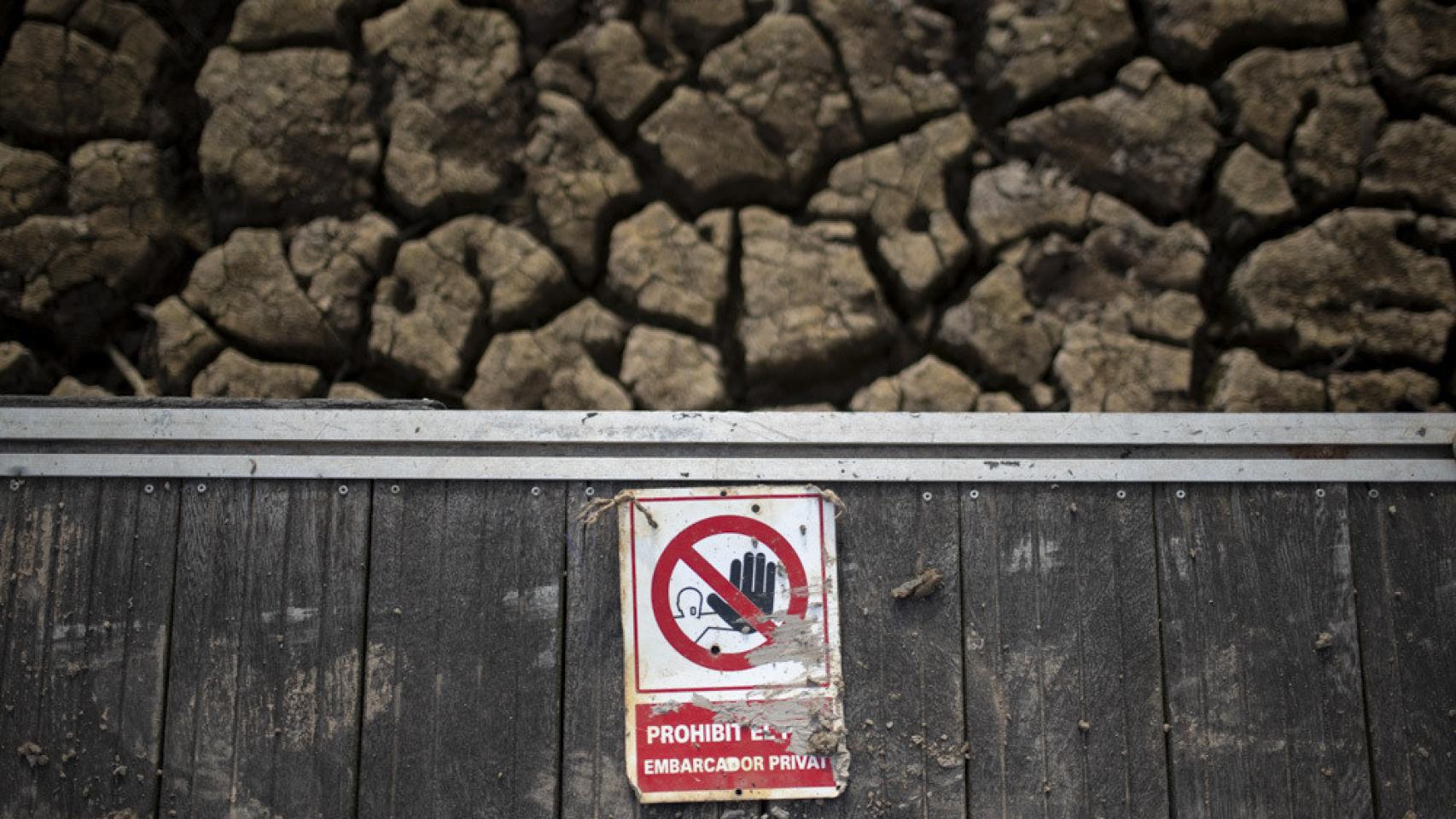 Vista del pantano de Sau el 22 de enero de 2024